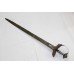 Antique Sword Khanda Old Handle Chiseled straight Steel Blade 38.5 inches B 765